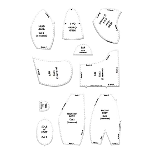 Memory Bear Patterns For Sewing - Acryl Vorlagen, 10pcs Bastelset Für Anfänger | Nähanleitung Für Erinnerungs, Basteln Für Familie Und Freunde, Kreatives Geschenkset Für Alle Fähigkeitsstufen Memory Bear Patterns For Sewing - Acryl Vorlagen, 10pcs Bastelset Für Anfänger | Nähanleitung Für Erinnerungs, Basteln Für Familie Und Freunde, Kreatives Geschenkset Für Alle Fähigkeitsstufen von Generisch