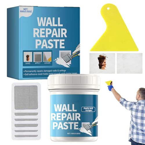 Mending Paste Repair Cream, Quick Drying Wall Repairing Ointment, Waterproof Adhesion Filler, Strong Peeling Patch Paste, Ideal for Cracked, Holey, Damaged, Broken, Painted Surfaces von Generisch