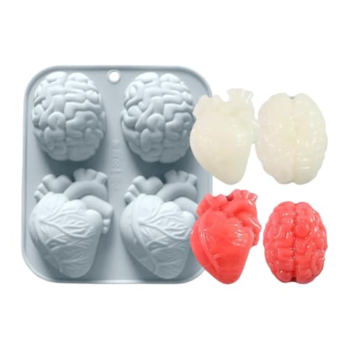Menschenherz Silikonform - Handgefertigte 3D-Herz Silikonform | Werkzeug Für Bastelarbeiten Muffin Seife Schokolade Dessert von Generisch