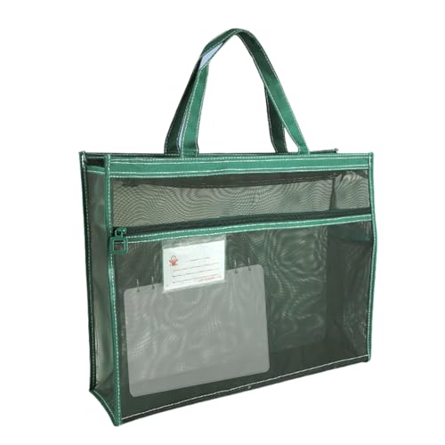 Mesh Reißverschluss -Dokumenttasche | 17 x 13 x 4,4 Zoll transparenter Dokumentorganisator mit Griff und Reißverschluss | A3 -Einkaufstasche für Kunstwerke, Diagramme und Lehrmaterial Mesh Reißverschluss -Dokumenttasche | 17 x 13 x 4,4 Zoll transparenter Dokumentorganisator mit Griff und Reißverschluss | A3 -Einkaufstasche für Kunstwerke, Diagramme und Lehrmaterial von Generisch