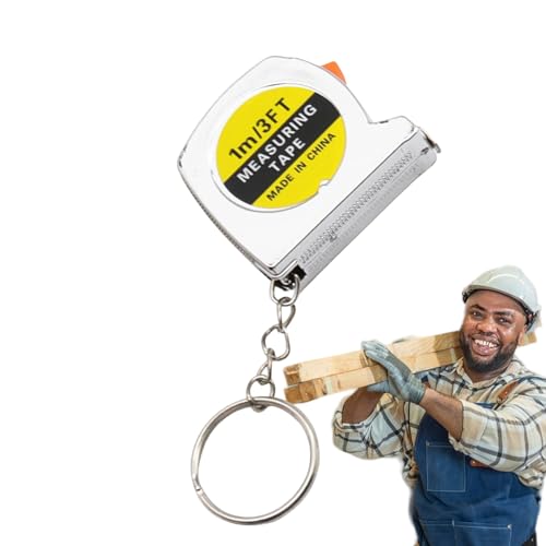 Messband | 3ft tragbares Stahl Mini -Maßband | Selbstverstärkere Tappe-Messungen | Easy Read Imperial Metric Scale | Einziehbarer Schneidermessung von Generisch