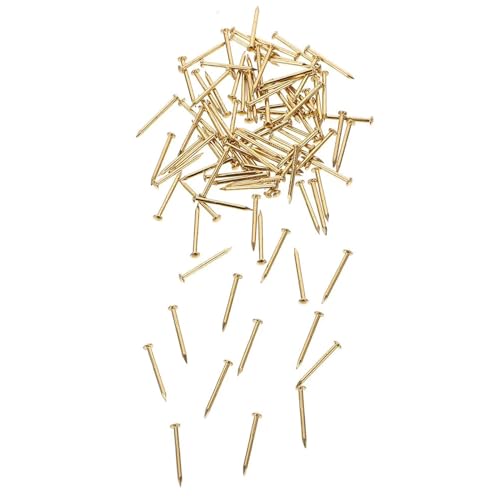 Messing-Rundkopf-Bildernägel, 200 Stück, goldene Kupfer-Möbelbefestigungen von Generisch