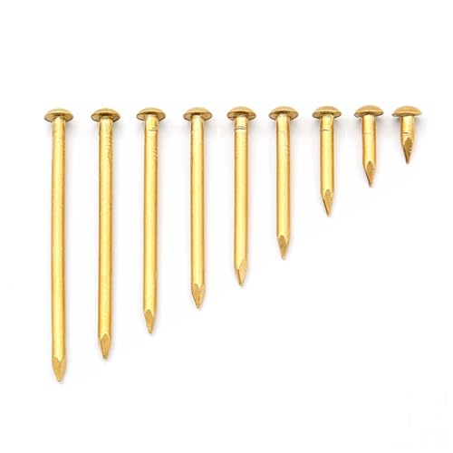 Messing-Rundkopfnägel, 40 mm Länge, 20 Stück, Kupfer-Finish, Möbelbeschläge von Generisch