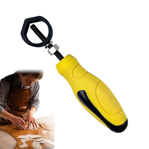 Metal Stamping Tools, Steel Stamp Holder, Ergonomic Safety Handle, Leather Puncher with Yellow Rubber for Metal Marking and Craft Punching, Anti Slip Design Metal Stamping Tools, Steel Stamp Holder, Ergonomic Safety Handle, Leather Puncher with Yellow Rubber for Metal Marking and Craft Punching, Anti Slip Design von Generisch