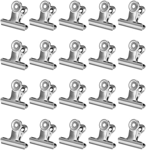 Metall-Binder-Clips, starke und langlebige Büroklammern für Zuhause, Büro, Einkaufstüten und Aktenhalter (3,8 cm), 20 Stück von Generisch