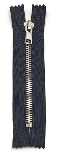 Metall Hosen Jeans Reißverschluss nicht teilbar 10 cm - 18 cm (156 Anthrazit Grau, 14 cm) von Generisch