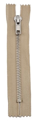 Metall Hosen Jeans Reißverschluss nicht teilbar 10 cm - 18 cm (371 Sand, 10 cm) von Generisch