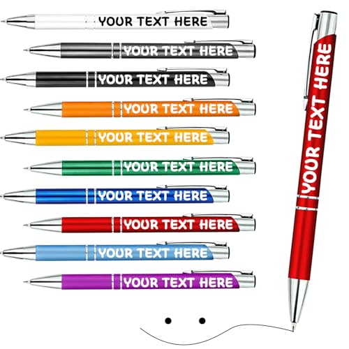 Metall Kugelschreiber Set mit Gravur,10-100 Stück,Logo Textgravur | lustige Sprüche für das Büro, Hochzeit oder als Werbeartikel ,Auswahl 10Farben,Personalisierte Werbekugelschreiber mit Wunschgravur Metall Kugelschreiber Set mit Gravur,10-100 Stück,Logo Textgravur | lustige Sprüche für das Büro, Hochzeit oder als Werbeartikel ,Auswahl 10Farben,Personalisierte Werbekugelschreiber mit Wunschgravur von Generisch