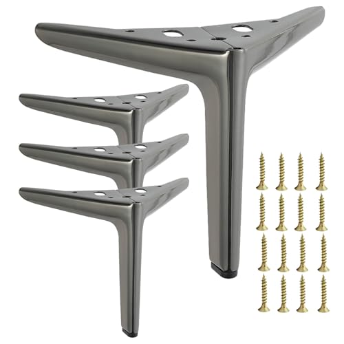 Metall Möbelbeine für Sofa Schrank Kommode - 4 Stück mit Anti-Rutsch-Matten, DIY Ersatzbeine für Couch Stuhl Ottomane Metall Möbelbeine für Sofa Schrank Kommode - 4 Stück mit Anti-Rutsch-Matten, DIY Ersatzbeine für Couch Stuhl Ottomane von Generisch