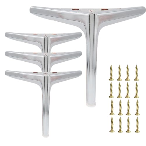 Metall Möbelbeine für Sofa Schrank Kommode - 4 Stück mit Anti-Rutsch-Matten, DIY Ersatzbeine für Couch Stuhl Ottomane Metall Möbelbeine für Sofa Schrank Kommode - 4 Stück mit Anti-Rutsch-Matten, DIY Ersatzbeine für Couch Stuhl Ottomane von Generisch