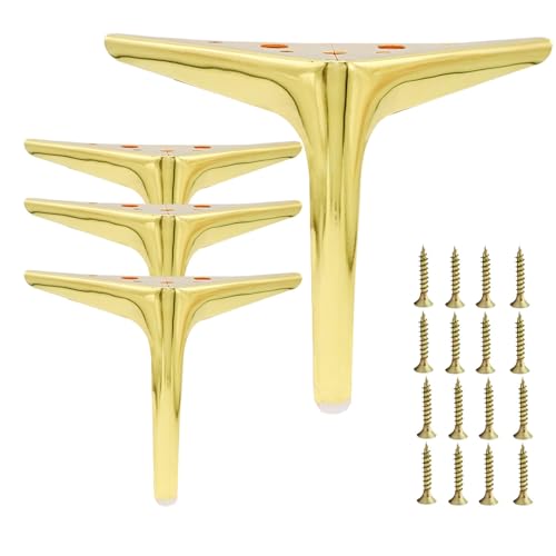 Metall Möbelbeine für Sofa Schrank Kommode - 4 Stück mit Anti-Rutsch-Matten, DIY Ersatzbeine für Couch Stuhl Ottomane Metall Möbelbeine für Sofa Schrank Kommode - 4 Stück mit Anti-Rutsch-Matten, DIY Ersatzbeine für Couch Stuhl Ottomane von Generisch