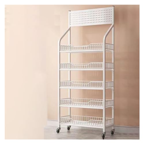 Metall-Süßigkeiten-Regal mit Rollen und Haken für Einzelhandel und Bauernmarkt, Snack-Organisation Metall-Süßigkeiten-Regal mit Rollen und Haken für Einzelhandel und Bauernmarkt, Snack-Organisation von Generisch