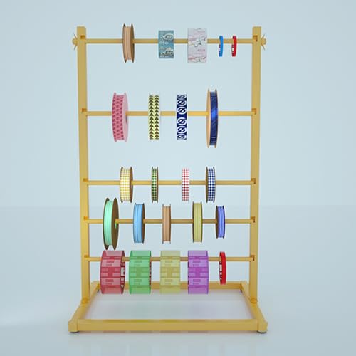 Metallband-Organizer mit 5–6 Etagen, abnehmbarer Querstange, großer Display-Ständer für Bastelraum, Konditorei und Blumenladen von Generisch