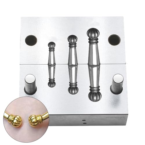 Metallformwerkzeug zur Schmuckherstellung, 3-in-1-Armband-End-Stanzformen-Set zum Rollen oder Pressen von Texturmustern, perfekt für Goldschmiede und Bastelliebhaber Metallformwerkzeug zur Schmuckherstellung, 3-in-1-Armband-End-Stanzformen-Set zum Rollen oder Pressen von Texturmustern, perfekt für Goldschmiede und Bastelliebhaber von Generisch