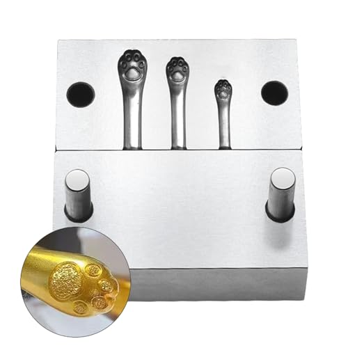 Metallformwerkzeug zur Schmuckherstellung, 3-in-1-Armband-End-Stanzformen-Set zum Rollen oder Pressen von Texturmustern, perfekt für Goldschmiede und Bastelliebhaber von Generisch