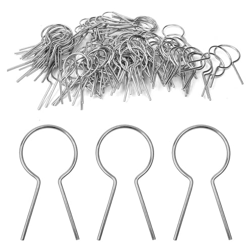 Metallkabelbindungen, Metalldrahtkrawatten | 100 Stücke Metallkrawatte Verschlungen verzinkter Stahlbefestigungen - Stahlkabel Fixer Drahtzaun Clips für den Außengebrauch von Generisch