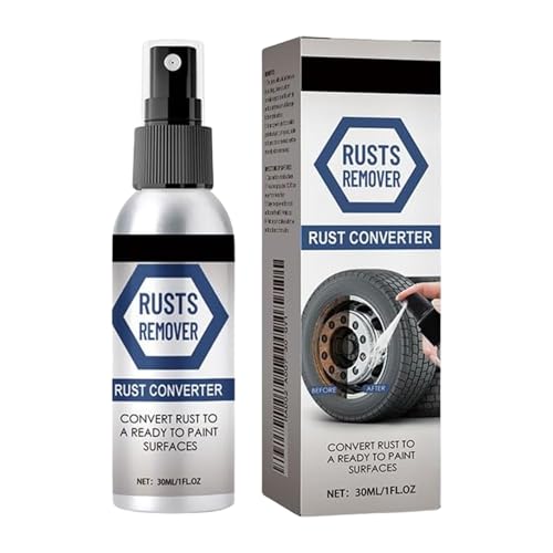 Metallrostentferner - Rostfleckenentferner Spray 30 Ml | Entfernung Von Metallanschließungen, Wirksame, Schnell Trocknende Anlaufentfernung Für Autoteile, Werkzeuge, Badezimmeroberflächen Geeignet von Generisch