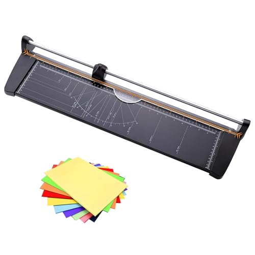 Metallschneidemaschine Papierschneider mit verschiebbarem Schneidkopf, schneidet effizient bis zu 10 Blatt, ideal für A4 A5 Papier, Bastelpapier, Fotos, Gutscheine und Etiketten von Generisch