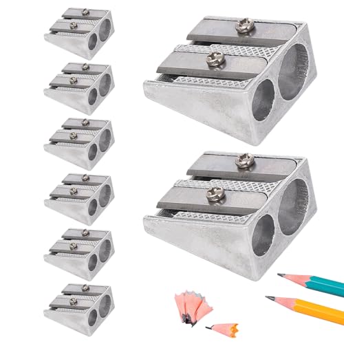 Metallstiftschärfer, Klassenzimmer -Metall -Handheld -Spitzer mit 2 Löchern, Bleistiftspitzer für Schulstifte, farbige Graphitstifte, Schulhilfsmittelversorgungen Metallstiftschärfer, Klassenzimmer -Metall -Handheld -Spitzer mit 2 Löchern, Bleistiftspitzer für Schulstifte, farbige Graphitstifte, Schulhilfsmittelversorgungen von Generisch