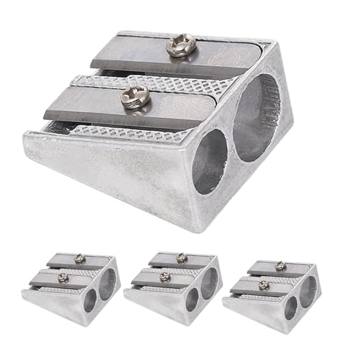 Metallstiftschärfer, Klassenzimmer -Metall -Handheld -Spitzer mit 2 Löchern, Bleistiftspitzer für Schulstifte, farbige Graphitstifte, Schulhilfsmittelversorgungen Metallstiftschärfer, Klassenzimmer -Metall -Handheld -Spitzer mit 2 Löchern, Bleistiftspitzer für Schulstifte, farbige Graphitstifte, Schulhilfsmittelversorgungen von Generisch