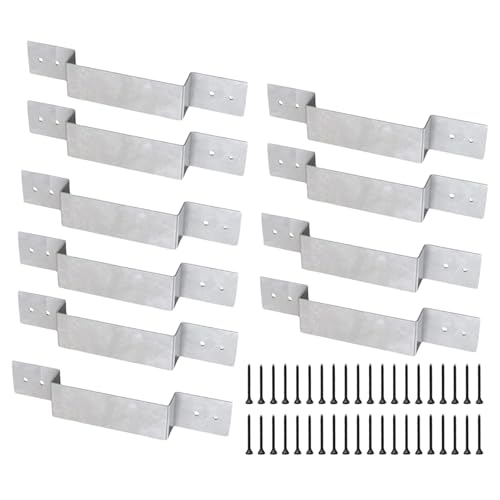 Metallzaun nach Stabilisator Halterung-Anti-Rattle-Klemme, Zaunpostreparatur-Kit | 10pcs Heavy Duty Pole Support Fix Hardware für Gartengrenze, Holzmetall im Freien nach der Verstärkung von Generisch