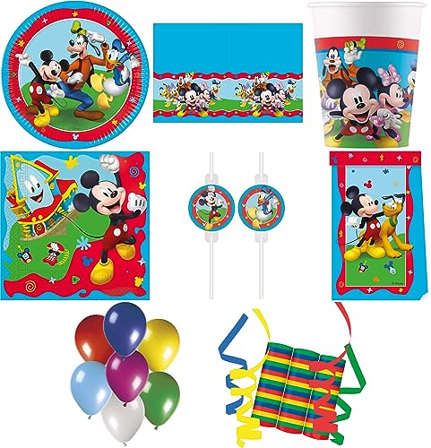 157-tlg. Set Kindergeburtstag Party Feier Fete Deko Motto Mickey Mouse Rock the House von Generisch