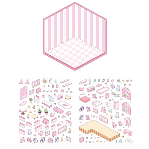 Micronized World Stickers – 3DD H0use Aufkleber, Miniatur-Kabinenszenen-Aufkleber, Welpen-Pony-Bär-Serie, Szenenaufkleber, kreatives Hausaufkleber-Set, Tagebuchbedarf, Aufkleber-Sammlung für Micronized World Stickers – 3DD H0use Aufkleber, Miniatur-Kabinenszenen-Aufkleber, Welpen-Pony-Bär-Serie, Szenenaufkleber, kreatives Hausaufkleber-Set, Tagebuchbedarf, Aufkleber-Sammlung für von Generisch