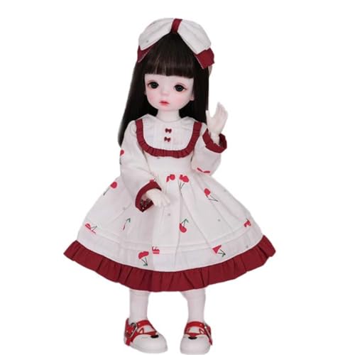 Mini BJD Puppe mit Kleidung, Schuhen, Perücke und Make-up für Mädchen von Generisch
