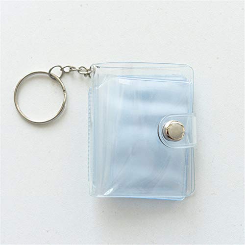 Mini-Fotokartenhalter, Foto-Binder, Alben, 5,1 cm, 16 Taschen, Fotoalbum, Fotohalter mit Schlüsselanhänger (5,1 cm, transparent) von Generisch