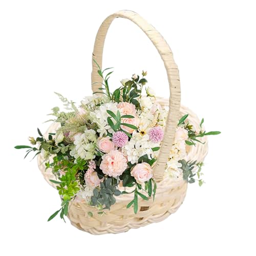 Mini Geflochtener Blumenkorb - Kunstgeflecht Korb Hochzeit Tischdekoration | Fotografie Deko Aufbewahrung Kinderzimmer Schlafzimmer Wohnung Mini Geflochtener Blumenkorb - Kunstgeflecht Korb Hochzeit Tischdekoration | Fotografie Deko Aufbewahrung Kinderzimmer Schlafzimmer Wohnung von Generisch