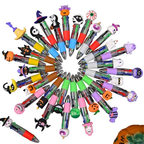 Mini Halloween Stift Süßer 4 Farben Kawaii Kugelschreiber Kinder, Kürbis Geist Fledermaus Form Halloween Kleine Geschenke (20) von Generisch