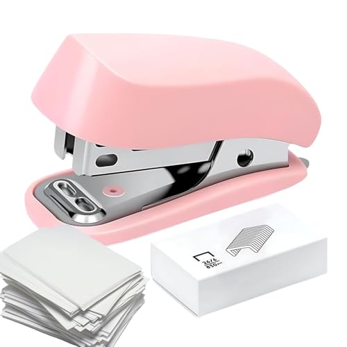 Mini-Hefter | Integrierter Heftklammerentferner Mini-Hefter – niedliches Heftheftwerkzeug für Papierbindung, Lehrerbedarf für Zuhause, Büro, Studio, Reisen, Desktop im Freien von Generisch