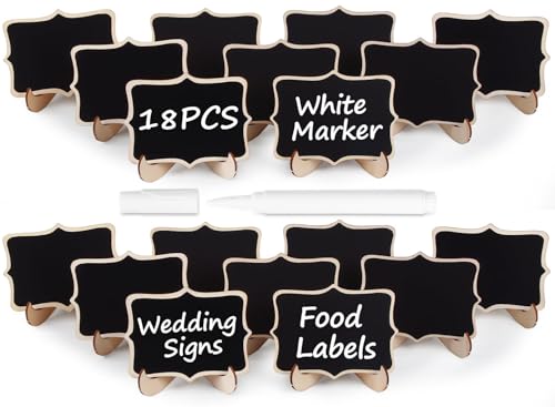 Mini-Kreidetafel-Schilder mit Staffelei-Ständer, Holz-Tafel-Etiketten für Hochzeitsfeier, Namen-/Tischkarten, Lebensmitteletiketten für Party-Buffet, wiederverwendbare Schilder, Nachrichtenbretter Mini-Kreidetafel-Schilder mit Staffelei-Ständer, Holz-Tafel-Etiketten für Hochzeitsfeier, Namen-/Tischkarten, Lebensmitteletiketten für Party-Buffet, wiederverwendbare Schilder, Nachrichtenbretter von Generisch