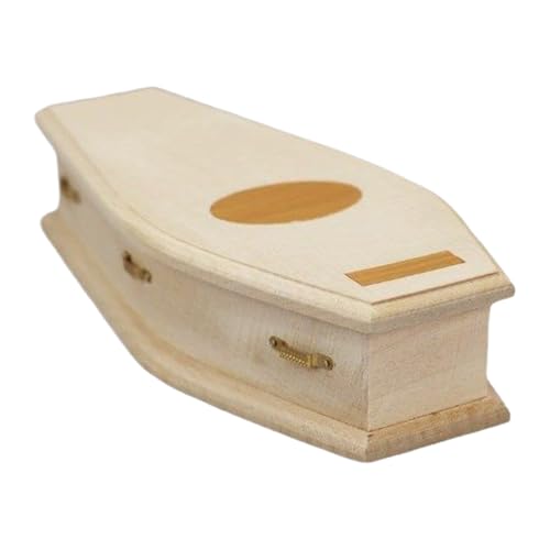 Mini Sarg - Puppenhaus Möbelmodell - Halloween Deko Puppenstube Zubehör Für Kinder Aus Unbehandeltem Holz von Generisch