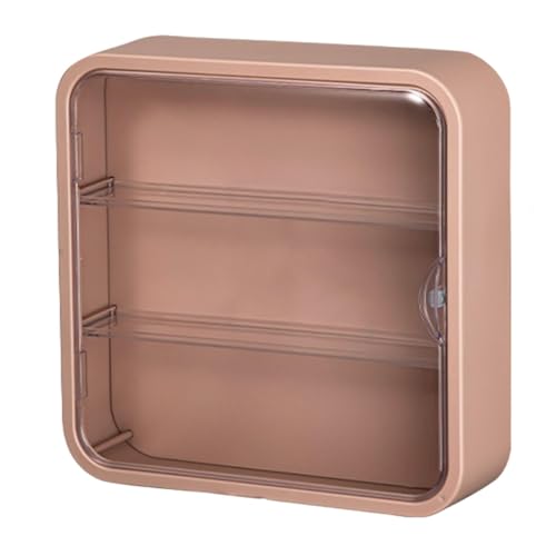 Miniatur-Präsentationsbehälter – Figuren-Vitrine, 3-stöckige, staubdichte Acryl-Figuren-Aufbewahrungsbox | Magnetverschluss, Figuren-Display-Behälter für Paar von Generisch