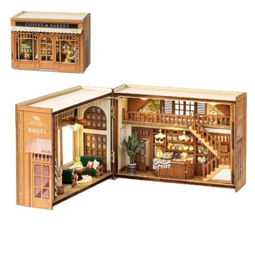 Miniatur-Zimmer-Set, Garten/Wald/Geschäft, Basteln, Hobbys für Damen/Herren, für Teenager, Z2T1 D, Erwachsene, Geschenke, Hütte, Buchecke, handgefertigt, Mini-Holz-Miniatur-Holz-Set, 3D-handgefertigte Miniatur-Zimmer-Set, Garten/Wald/Geschäft, Basteln, Hobbys für Damen/Herren, für Teenager, Z2T1 D, Erwachsene, Geschenke, Hütte, Buchecke, handgefertigt, Mini-Holz-Miniatur-Holz-Set, 3D-handgefertigte von Generisch