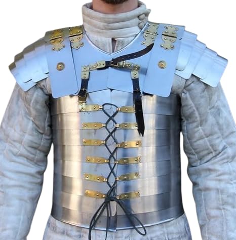 Mittelalterliche Militär-Brustpanzerjacke, römischer Soldat, Eisenstahl, Brustplatte, Ritter, Kürass, LARP, Krieger, Brustpanzer, Replik, Cosplay, Kostüm, Halloween Mittelalterliche Militär-Brustpanzerjacke, römischer Soldat, Eisenstahl, Brustplatte, Ritter, Kürass, LARP, Krieger, Brustpanzer, Replik, Cosplay, Kostüm, Halloween von Generisch