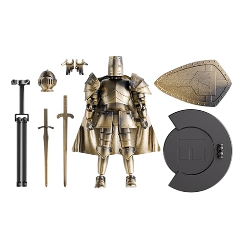 Mittelalterlicher Ritter Actionfigur - Mehrgelenkige Gliederpuppe | T13 Roboter Modell | Ganzkörper-Figur mit Beweglichen Gelenken, Schreibtischdekoration, Spielzeug mit Sockel Mittelalterlicher Ritter Actionfigur - Mehrgelenkige Gliederpuppe | T13 Roboter Modell | Ganzkörper-Figur mit Beweglichen Gelenken, Schreibtischdekoration, Spielzeug mit Sockel von Generisch