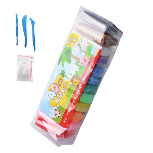 Modelliermasse-Set für Kinder, weiches Modelliermasse-Set für Mädchen, Kunsthandwerk für Kinder, zur Herstellung von Figuren, Dekorationen und pädagogischen Modellen Modelliermasse-Set für Kinder, weiches Modelliermasse-Set für Mädchen, Kunsthandwerk für Kinder, zur Herstellung von Figuren, Dekorationen und pädagogischen Modellen von Generisch