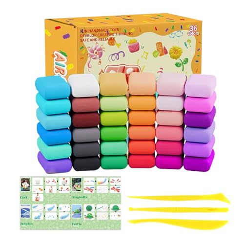 Modellierungspaste - weiche Ton mit Ultra -Licht getrockneter Luft in der Luft | Soft Modeling Modeling Pasta Set für Kinder 3-12 Jahre | Kreative Jobs, Schulprojekte und Scult von Generisch