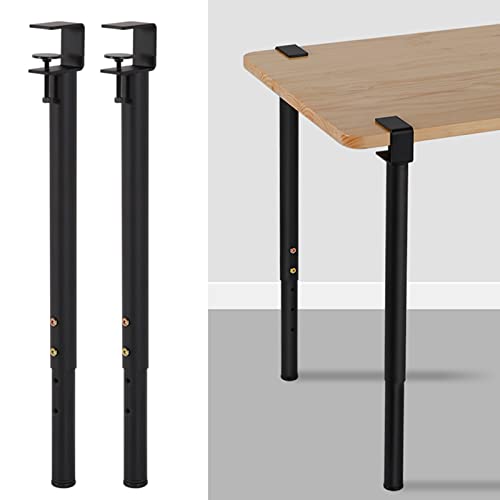 Moderne, stanzfreie Möbelbeine, teleskopische Couchtischbeine aus Metall, F-förmige Esstischbeine, Tischklemmbeine, verstellbares Tischbein für DIY-Möbelkonsole (schwarz) von Generisch