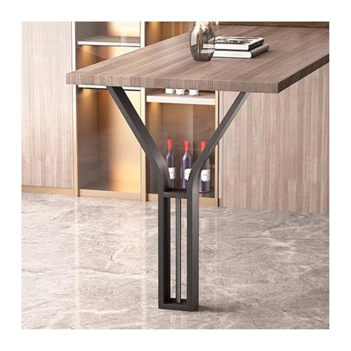 Moderne Couchtischbeine aus Metall – langlebige Ersatz-Möbelbeine für DIY-Schreibtische und Esstische – elegante Standfüße für Beistelltische, TV-Ständer und Schränke (schwarz, 50 x 72 cm) von Generisch