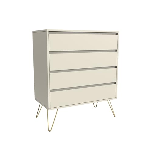 Moderne Kommode aus Holz mit 4 Schubladen und Metallbeinen – stilvolle Aufbewahrungslösung für Kleidung und Essentials, zeitgenössische Möbelakzente für Zuhause von Generisch