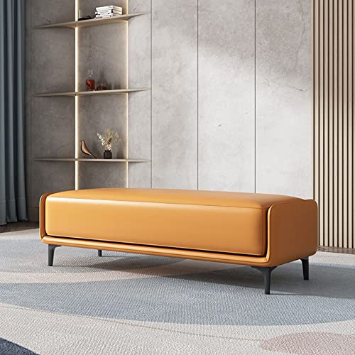 Moderne Kunstleder-Bank mit Stauraum und goldenen Beinen, gepolsterte Ottomane für Schlafzimmer oder Eingangsbereich, stilvolle lange Bank für das Ende des Bettes, maximiert Platz und Komfort von Generisch