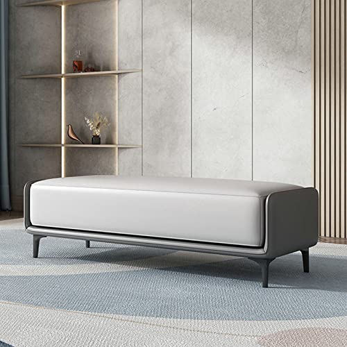 Moderne Kunstlederbank mit Stauraum und goldfarbenen Beinen, gepolsterter langer Ottomane für Schlafzimmer, Ende, Eingangsbereich, Wohnzimmer, stilvolle und funktionale Möbellösung von Generisch