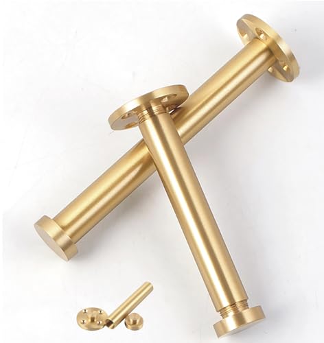 Moderne Messing-Möbelbeine, massive Metall-Stützfüße für Sofa, Küche, Tisch, Bar und Fernseher, 60 mm (2 Stück goldfarben), langlebig, stilvoll, einfach zu installieren von Generisch