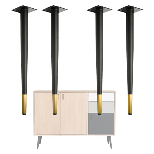 Moderne Metall-Möbelbeine, robust, 10,2 cm bis 71,1 cm, verstellbare Stahlbeine für Esstisch und Sofa, Schwarz, Gold, zylindrische Hocker, Schränke, Couchtische, 4 Stück Moderne Metall-Möbelbeine, robust, 10,2 cm bis 71,1 cm, verstellbare Stahlbeine für Esstisch und Sofa, Schwarz, Gold, zylindrische Hocker, Schränke, Couchtische, 4 Stück von Generisch