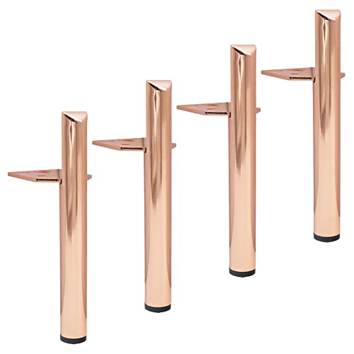 Moderne Metall-Möbelbeine – verstellbare Sofa-, Tisch- und Schrankbeine für DIY-Projekte – 13 cm Ersatzfüße mit Schrauben und Schutzkappen für Küche und Bad, 4 Stück von Generisch