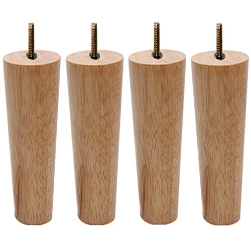Moderne Möbelbeine aus Eichenholz, 40 cm, 40 cm, Ersatz für Tisch und Stühle, einfache Installation, M10-Bolzen für Couchtisch und Schrank, 4 Stück von Generisch