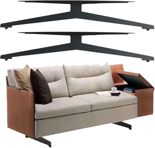 Moderne Möbelbeine aus massivem Metall, Schwarze, robuste Sofabeine, italienische TV-Schrankbeine, 2 Stück(B) von Generisch